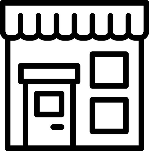 街道商店图标轮廓城市设施图片下载