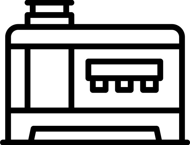 太阳能发电机图标轮廓动力引擎图片下载