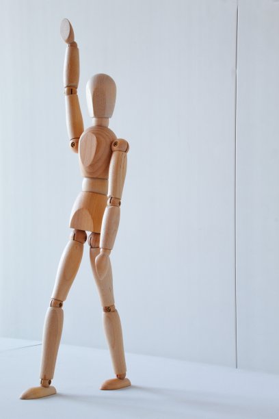 问候或领导概念代表在一个木制娃娃图片下载