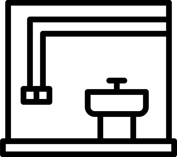 浴室维修图标轮廓的工作工具图片下载