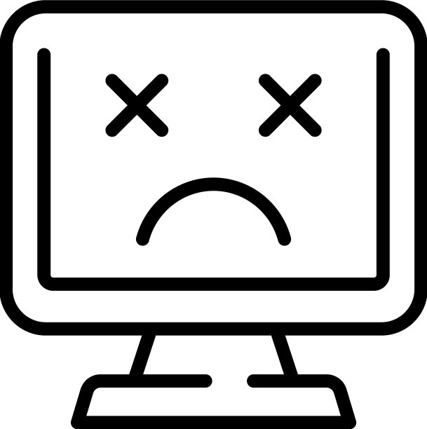 有缺陷的液晶显示器图标轮廓控制图片下载