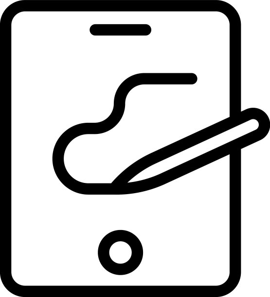 绘制平板电脑图标轮廓数字笔图片下载