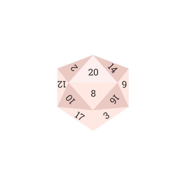 米色多面体与不同的数字图片下载