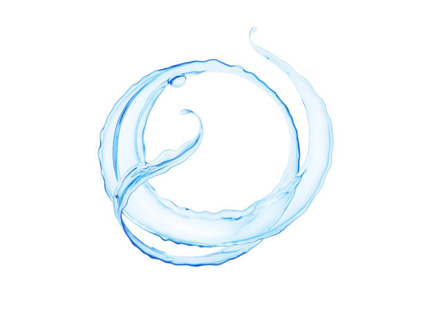 浇波，纯水流动飞溅，抽象液体背景，饮料飞溅水花，孤立，3d渲染图片下载