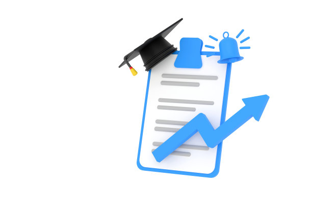 剪贴板和铃铛的成功教育理念图片下载