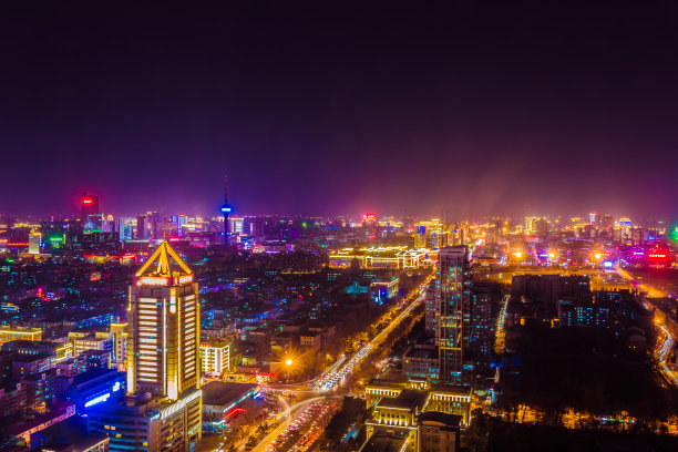 长春市夜景- stock photo图片下载