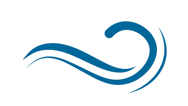 蓝色波图标图片下载