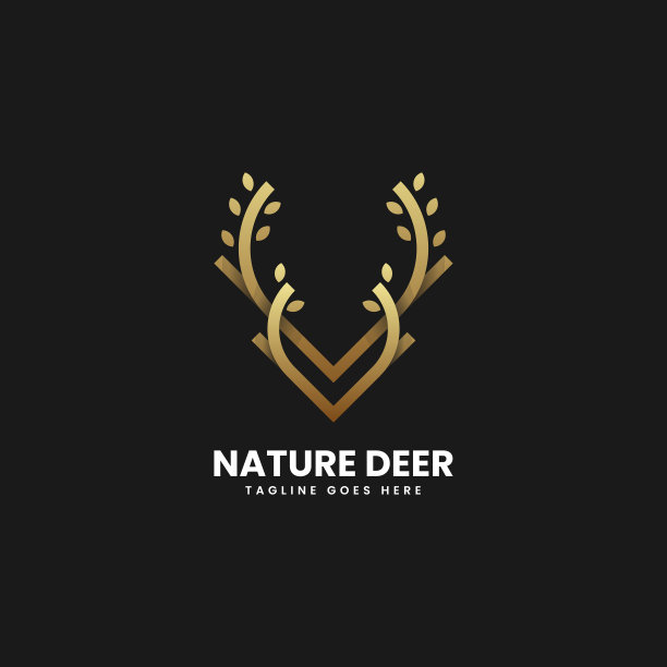 标志鹿渐变彩色风格图片下载