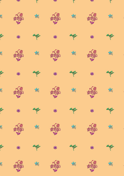 自然花离开装饰植物学元素抽象背景无缝图案纸印刷艺术品插图平面设计图片下载