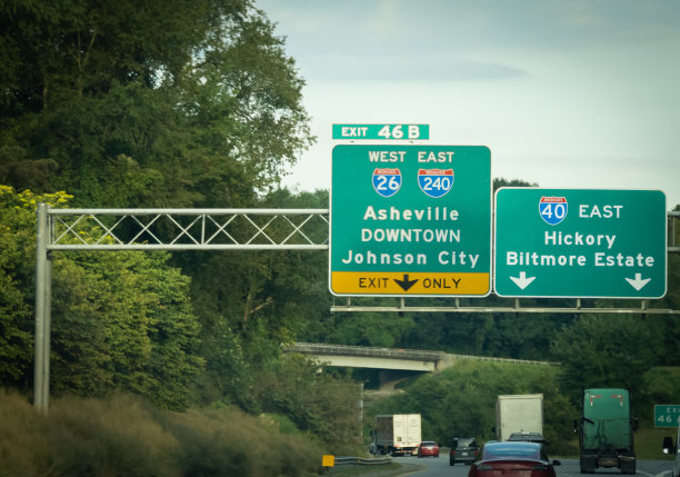 北卡罗莱纳西部高速公路标志图片下载