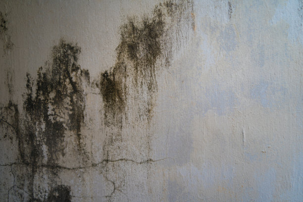 背景为老灰色混凝土墙的纹理。背景墙混凝土表面锈蚀。图片下载