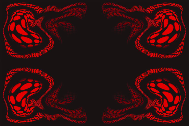 抽象3d边框，黑色背景，彩色装饰，复制空间，横幅，画册，海报，红色，分形图片下载