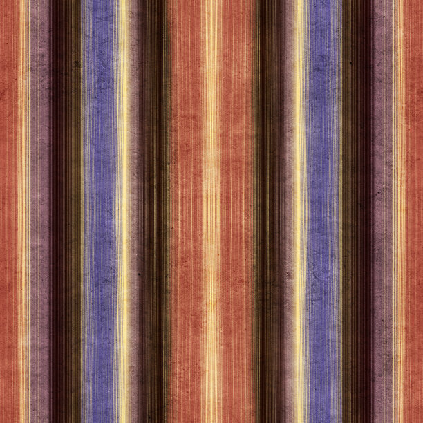 无缝图案垂直条纹的蓝色，橙色和白色。数码插图。图片下载