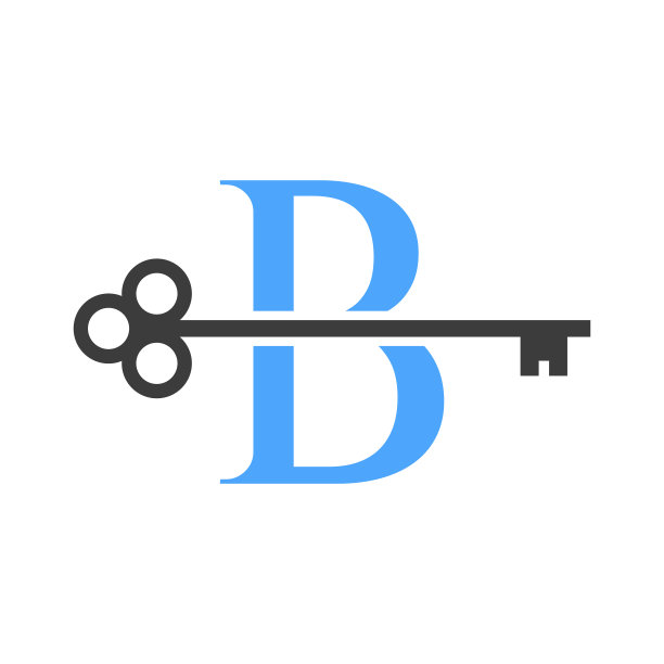 字母b地产标志概念用家锁图片下载