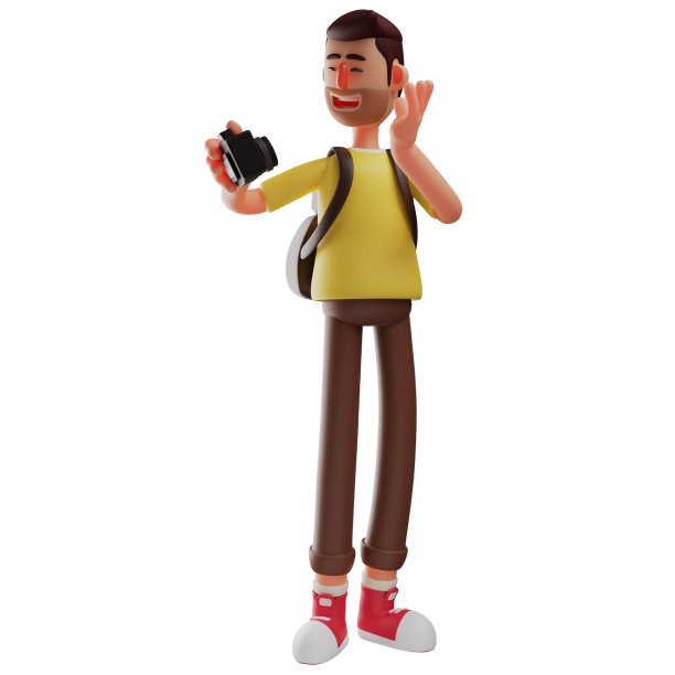 卡通设计可爱的3d摄影师有搞笑的图片下载