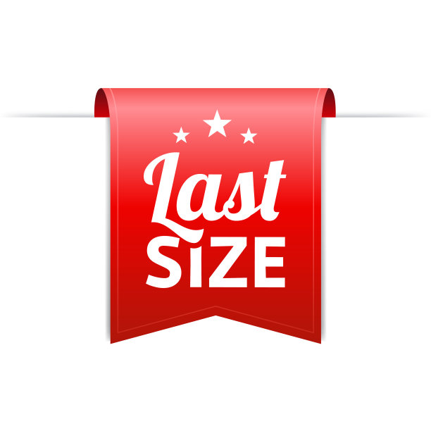 最后尺寸红色购物矢量标签图片下载