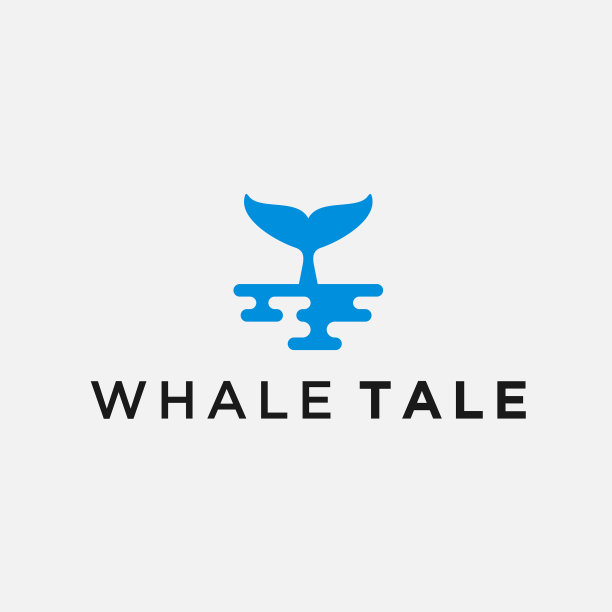 波鲸标志设计图片下载