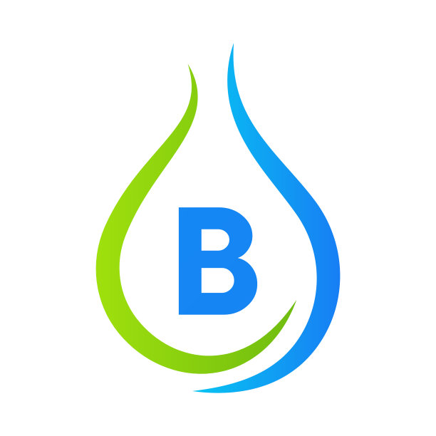 字母b滴水标志设计模板最小图片下载