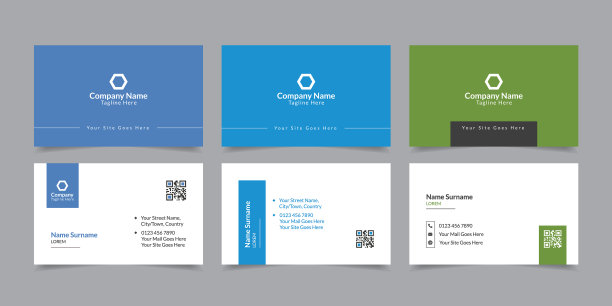 现代和干净的名片布局图片下载