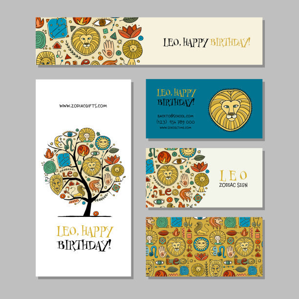 狮子座星座概念艺术为您的项目图片下载