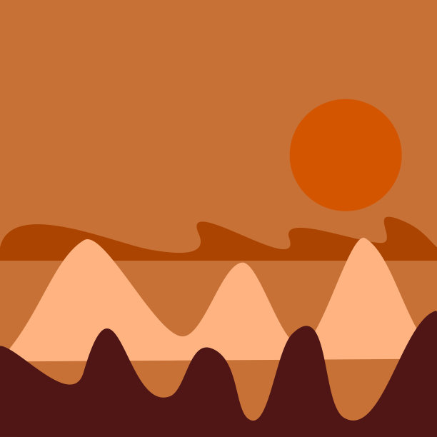 沙漠中的太阳落山图片下载