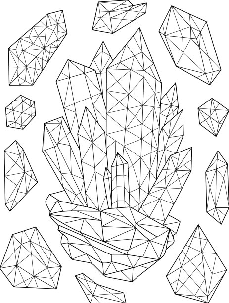 彩色书页与详细的钻石表图片下载