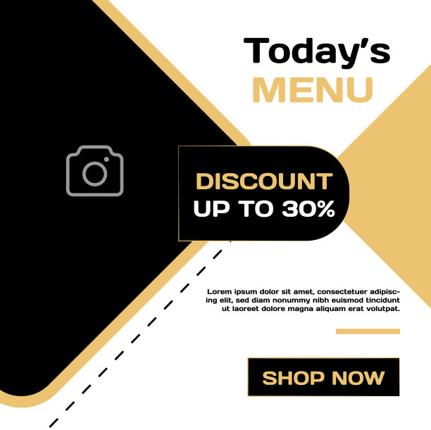 餐厅横幅社交媒体模板设计图片下载