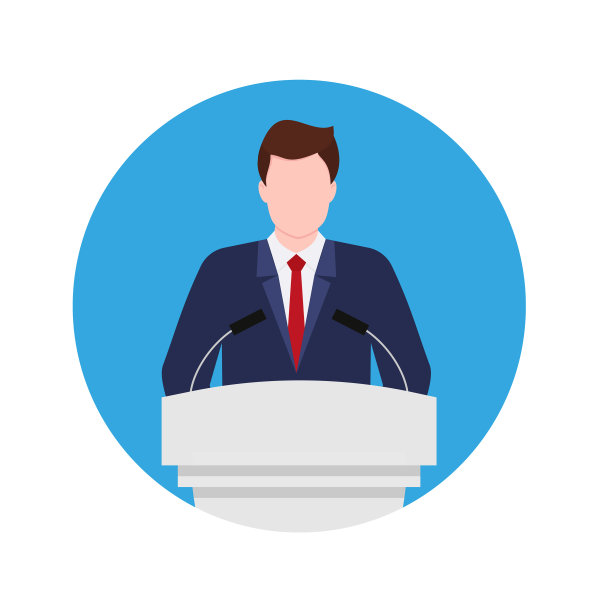 站在讲台上的穿着西装的演讲者旁边的人站在论坛上图片下载