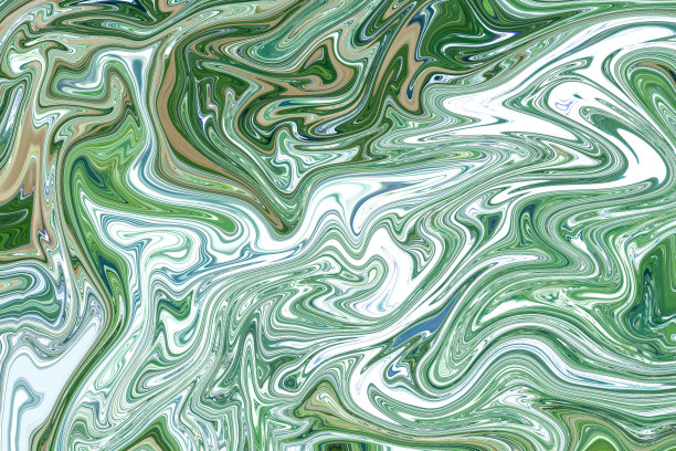 绿色和白色的创意液体背景图片下载