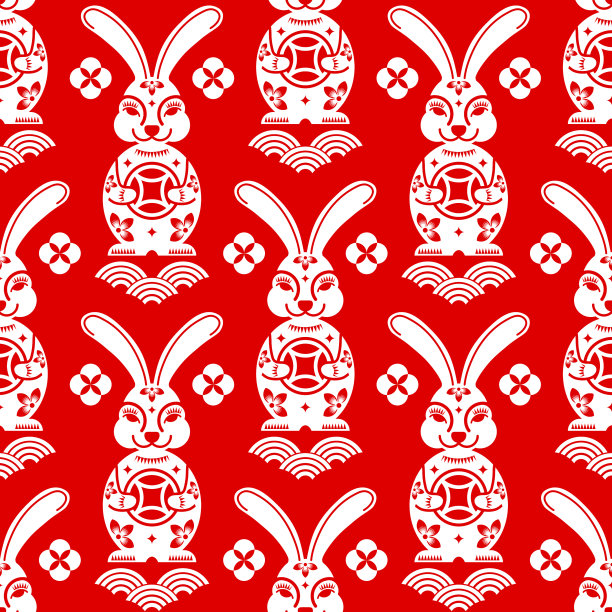 无缝图案与中国新年2023和图片下载