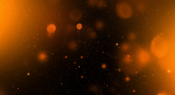 黄色多彩的星空，水平星系背景图片下载