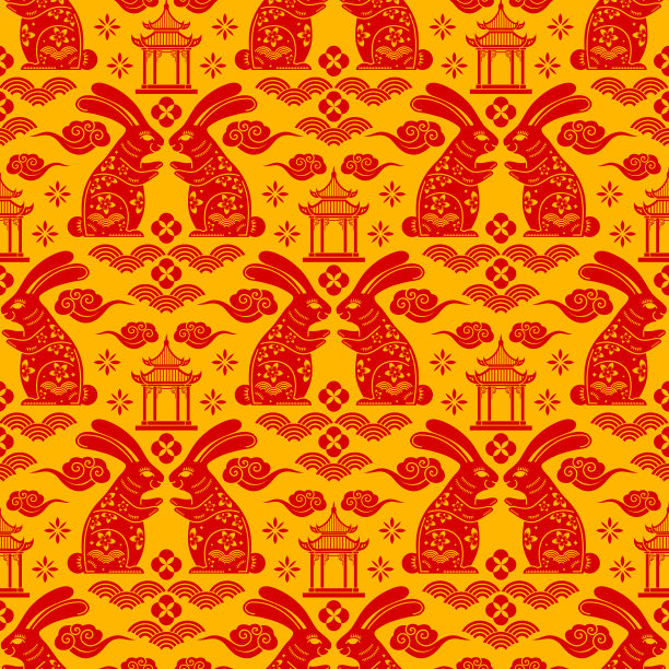 无缝图案与中国新年2023和图片下载
