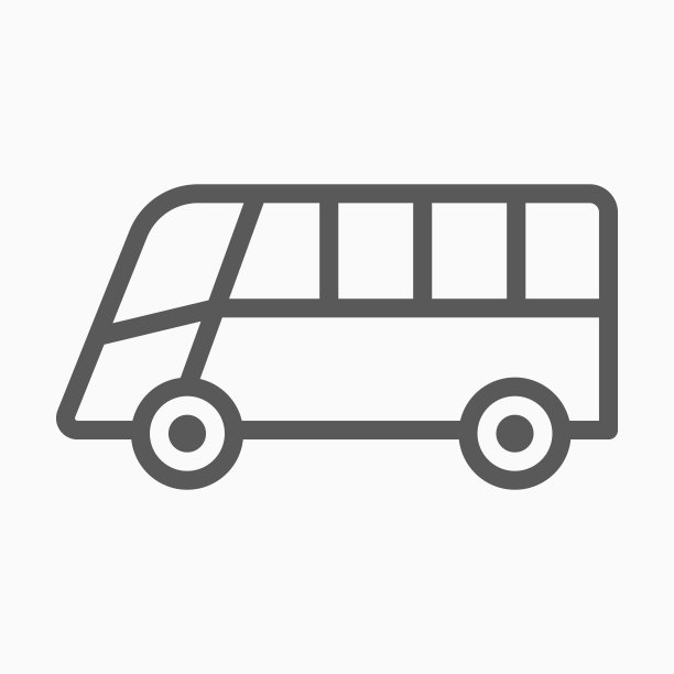 巴士图标，车辆矢量，运输插图图片下载