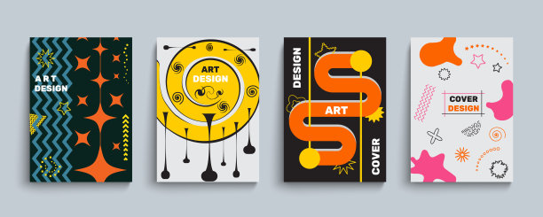 几何图案的旗帜。图片下载