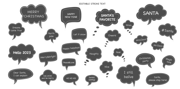 圣诞照片道具语音泡泡收集图片下载