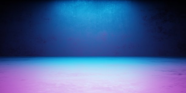 三维渲染紫色和蓝色抽象几何背景。场景广告，技术，展示，横幅，化妆品，时尚，商业，元宇宙。科幻小说插图。产品显示图片下载