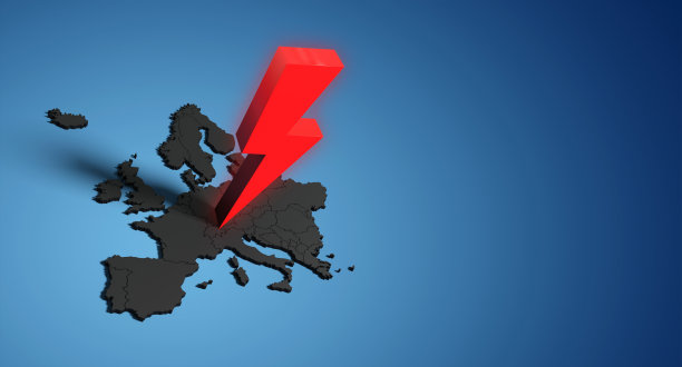 欧洲能源短缺- 3D插图图片下载