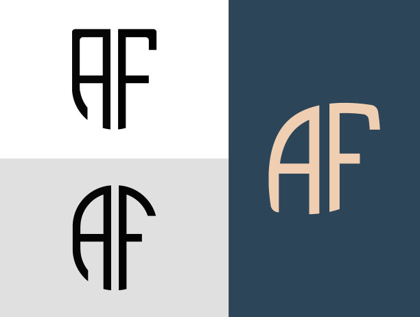 创意的首字母标志设计捆绑图片下载