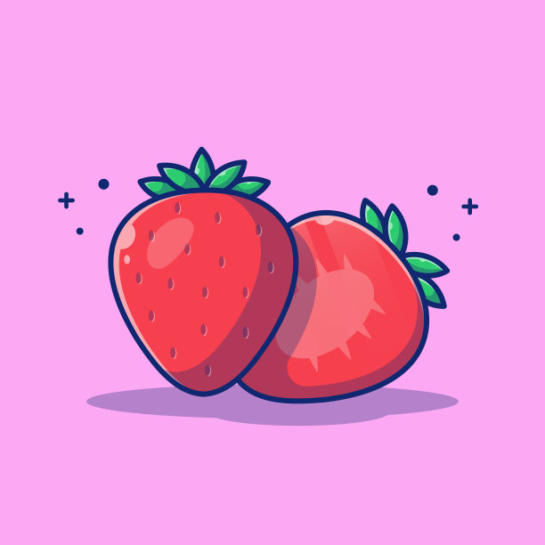 草莓和草莓卡通片图片下载