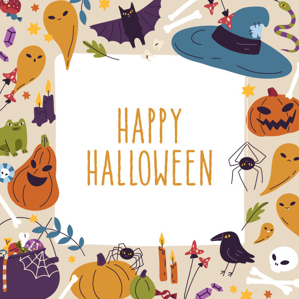 万圣节快乐卡背景宣传帖图片下载