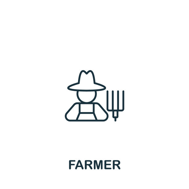 农民图标单色简单的农民图标图片下载