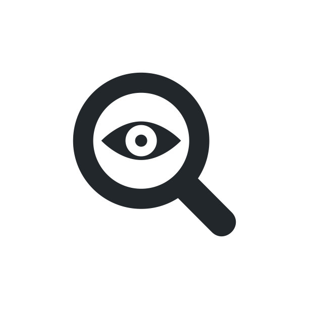 放大镜与眼睛图标图片下载