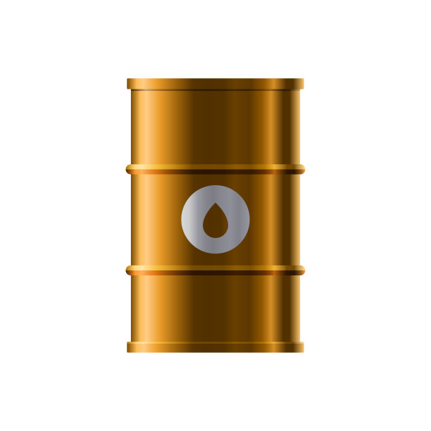 钢金桶与油滴标志矢量插图图片下载