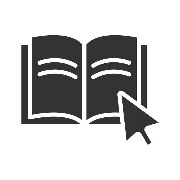 电子书矢量字形图标，适用于网页、移动应用和UI设计图片下载
