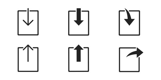下载上传矢量图标集，矢量网元素，云符号，计算机界面，线形设计图片下载