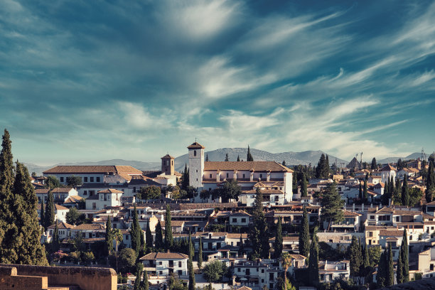 格拉纳达阿尔拜辛的阿拉伯历史街区图片下载