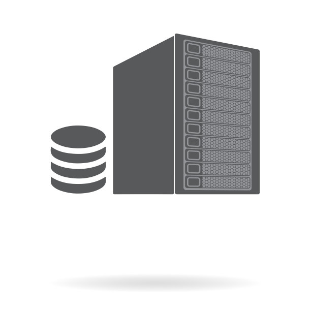 服务器图标设计孤立在白色背景。图片下载
