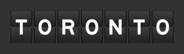 黑色模拟翻板与字多伦多在灰色背景图片下载