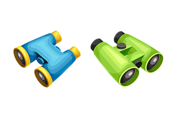 双筒望远镜或双筒望远镜作为折射望远镜图片下载