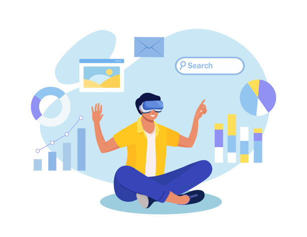 网络空间。超时空数字虚拟现实技术。创新互动家庭教育。人在VR眼镜和耳机学习和触摸模拟元素。网络技术图片下载